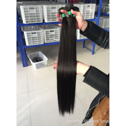Royce Top Grade Cuticle Aligned Virgin Straight Brazilian Weave Hair Extension Raw Virgin Human hair Bundles
